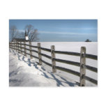 Winter Fence and Church postcards