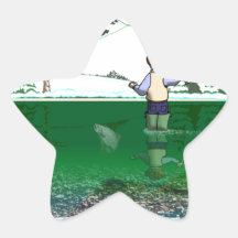 WINTER FLYFISHING WITH BEAR TRACKS STICKER