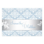 Winter Frost Damask Directions Card Invite