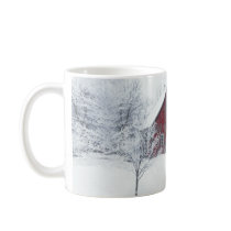 Winter Frost with Barn Coffee Mugs