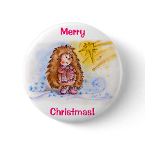 Winter Hedgehog Set! Pinback Buttons