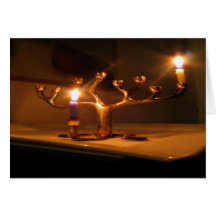 Winter Holiday Card: "light the menorah"