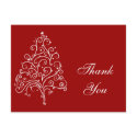 Winter Holiday Thank You postcards