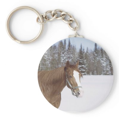 Winter Horse Keychains by HolidayPostage