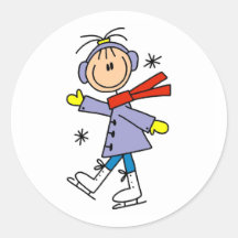 Winter Ice Skating Sticker
