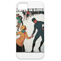 Winter in Davos Vintage Travel Poster iPhone 5 Cases