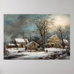 Winter in the Country, A cold  Morning Archival Pr