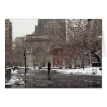 Winter in Washington Square (Season's Greetings) Cards