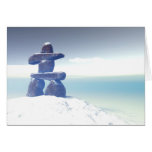 Winter inukshuk Card