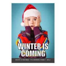 Winter is Coming Meme Holiday Card Personalized Invites