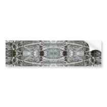 Winter Lace Kaleidoscope Abstract Fractal Art Bumper Sticker