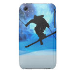 Winter Landscape and Freestyle Skier iPhone 3 Case