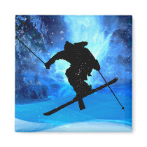 Winter Landscape and Freestyle Skier