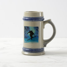 Winter Landscape and Freestyle Skier Mug
