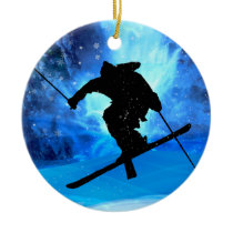 Winter Landscape and Freestyle Skier