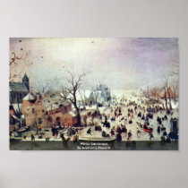 Winter Landscape By Avercamp Hendrik Posters