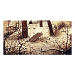 Winter Landscape With Skaters And Bird-Trap Detail photo cards