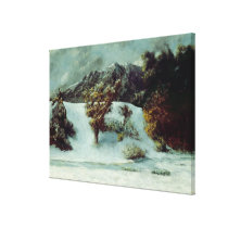 Winter Landscape With The Dents Du Midi, 1876 Gallery Wrapped Canvas