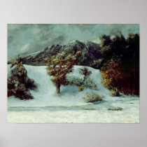 Winter Landscape With The Dents Du Midi, 1876 Print