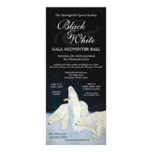 Winter Magic Black and White Ball Invitations