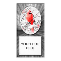 WINTER MALE CARDINAL CUSTOMISED PHOTO CARD