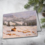 Winter Mountain Elk Card
