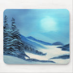 winter mountain scene mousepads