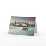 WINTER NIGHT LOG CABIN by SHARON SHARPE cards