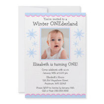 Winter Onederland Snowflakes Photo Birthday Party