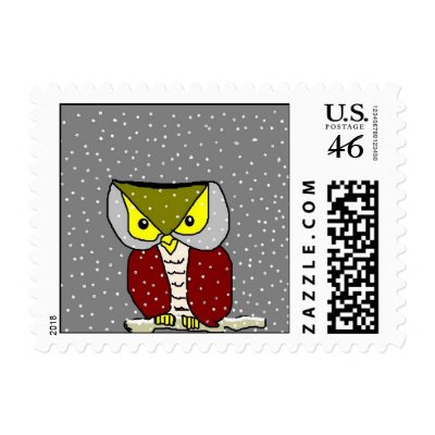 " Winter Owl " Postage by randymedlin