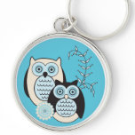 Winter Owls Keychain