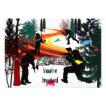 Winter Paintball in the Woods Custom Invitation