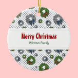 Winter Pattern - Merry Christmas ornaments