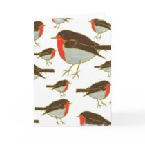Winter Robins Christmas Card add your own message