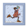 winter runner (woman) refrigerator magnet