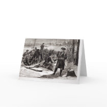 Winter Scene at the Continental Army Encampment Card