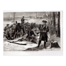 Winter Scene at the Continental Army Encampment Post Card