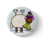 winter sheep button