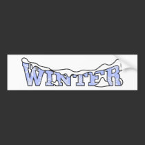 Winter Snow bumper stickers