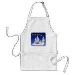 Winter Snow Man Peace on Earth Apron
