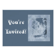 Winter Snow Scene Country Christmas Party Invites