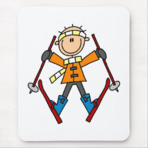 Winter Snow Ski Mouse Mats