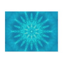 Winter Snowflake Blue Christmas Postcard