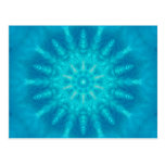 Winter Snowflake Blue Christmas Postcard