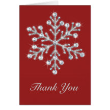 Winter Snowflake Thank You Card