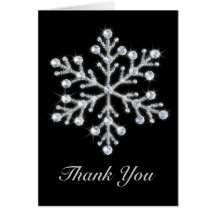 Winter Snowflake Thank You Card
