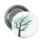 Winter Snowflake Tree Pinback Buttons