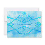 Winter Snowflakes Shades of Blue invitations