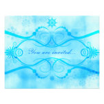 Winter Snowflakes Shades of Blue Personalised Announcement