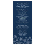 Winter Snowflakes Wedding Program Photo Keepsake rack cards